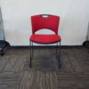 red stacking chair